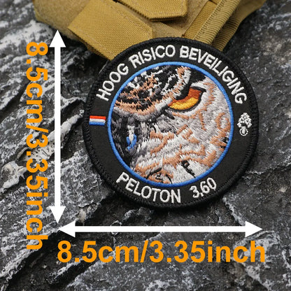 HOOG RISICO BEVEILIGING Embroidered Patch Iron-On Sewing Clothes Patches Applique