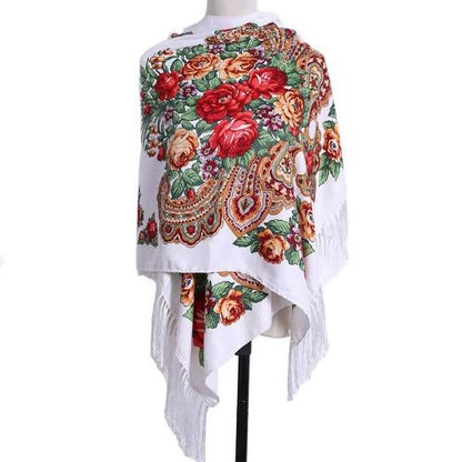 70x170cm Women Fashion Embroidery Shawls Scarf Pashmina Flower Printed Wraps Scarves