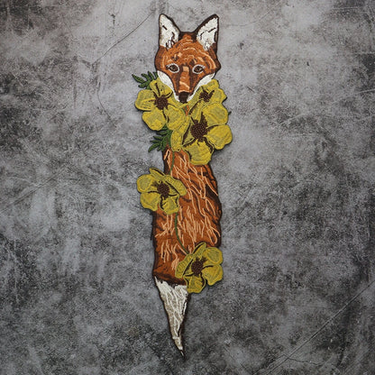 Embroidery Animal Fox Cat Patch Sewing Patches Clothes Stickers Garment