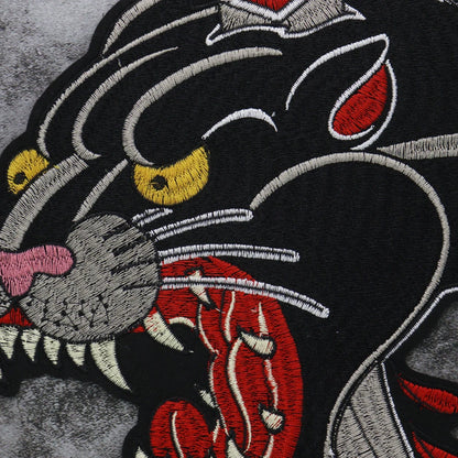 Animal Embroidery Leopard Sword Embroidered Patches for Clothing Applique Iron On Sewing