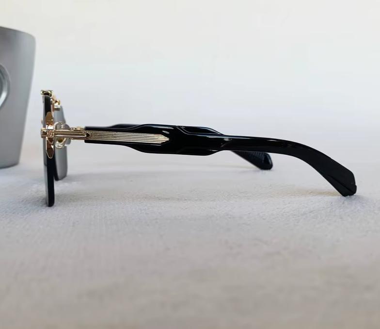Men Women Retro Vintage Punk Designer Square Rimless Oversized Shades Sunglasses Eyewear