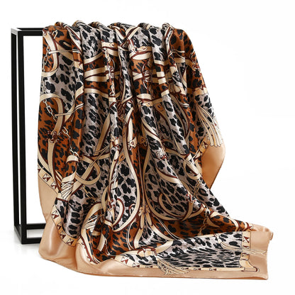 90*90cm Women Four Seasons Square Silk Satin Bandana Wrap Shawl Scarves Scarfs ggk7