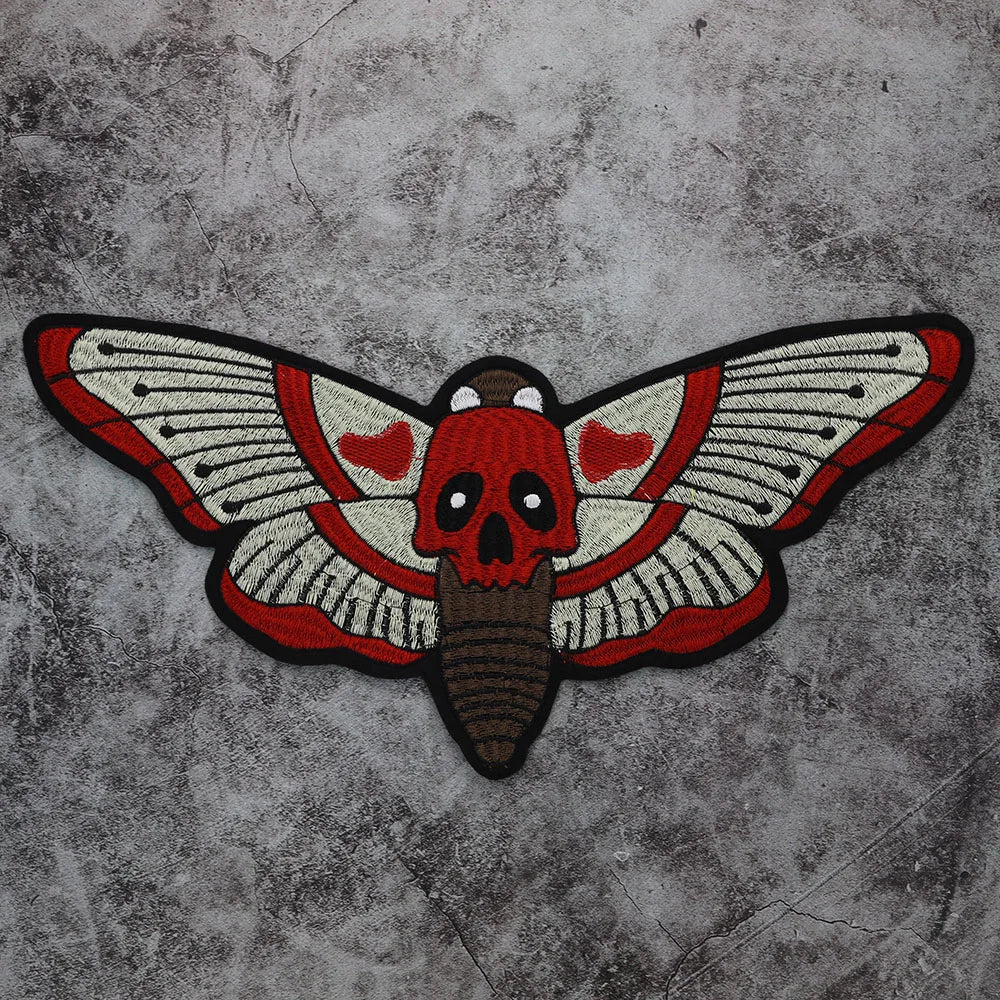 Animal Embroidered Red Butterfly Patch Appliques Iron on Patches Badge Clothes Sewing