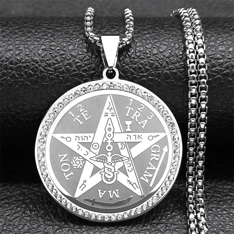 Women Men Stainless Steel Jesus Lord Prayer God Cross Bible Spanish Verse Necklace