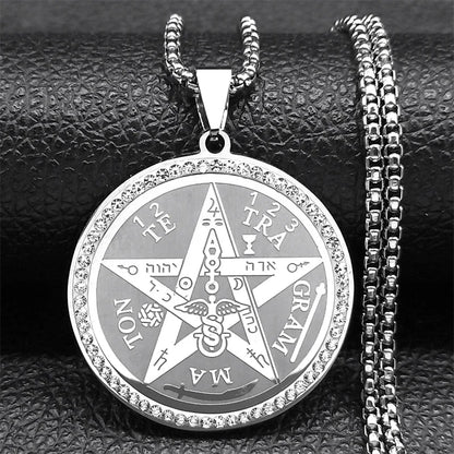 Women Men Stainless Steel Jesus Lord Prayer God Cross Bible Spanish Verse Necklace
