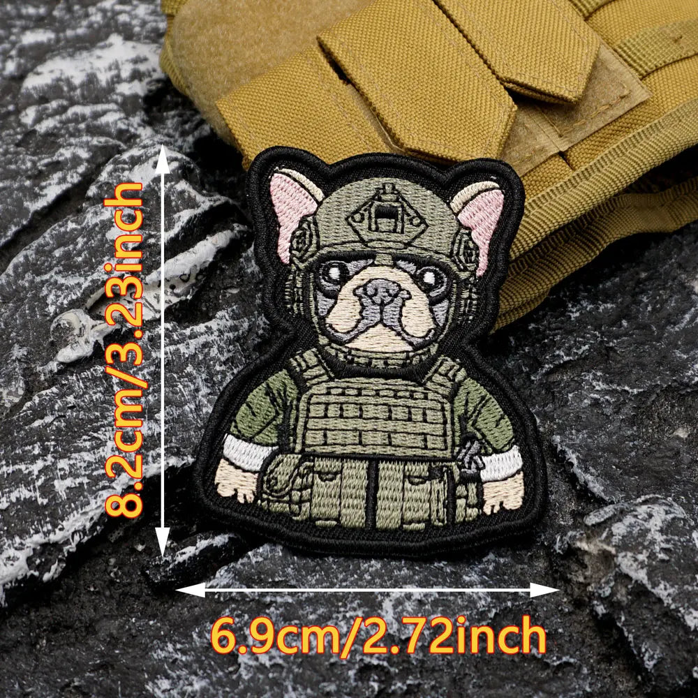 Tactical Dog Embroidered Patch Iron-On Sewing Clothes Patches Applique