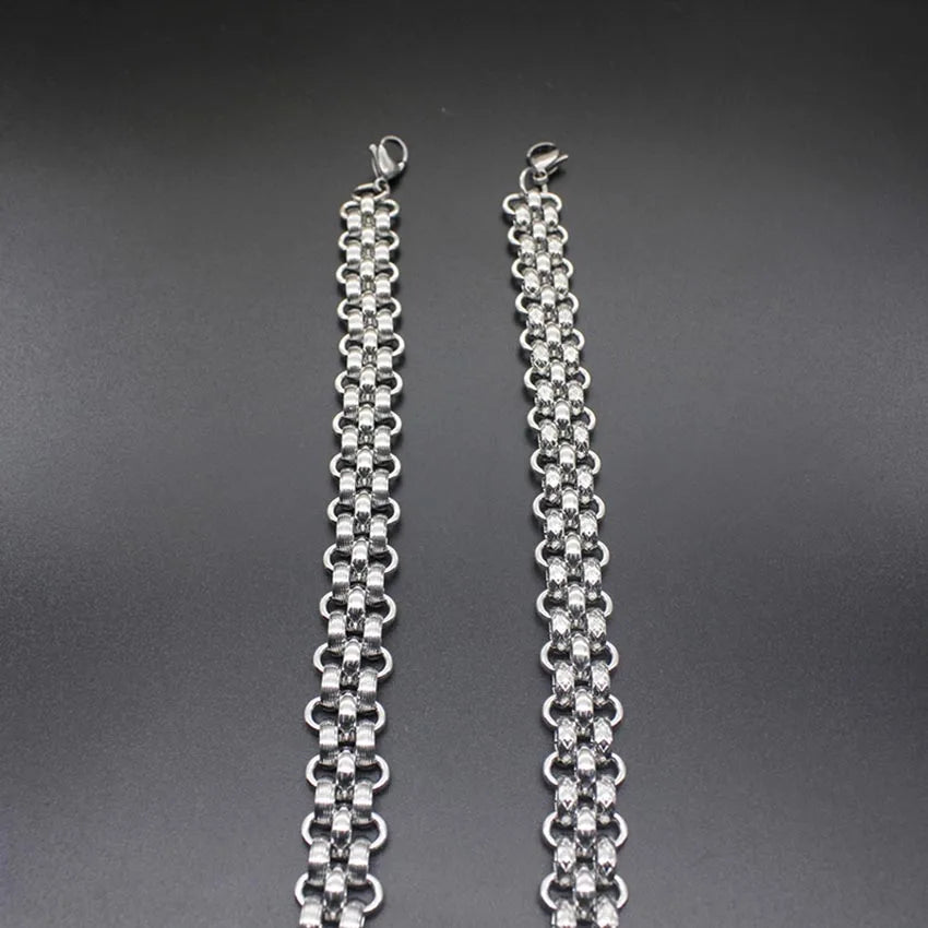 Men Women Fashion Titanium Stainless Steel Chain Party Bracelets