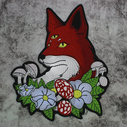 Toad Crow Foxes Dog Animal Embroidery Patch Applique Punk patches for clothing Iron On badges