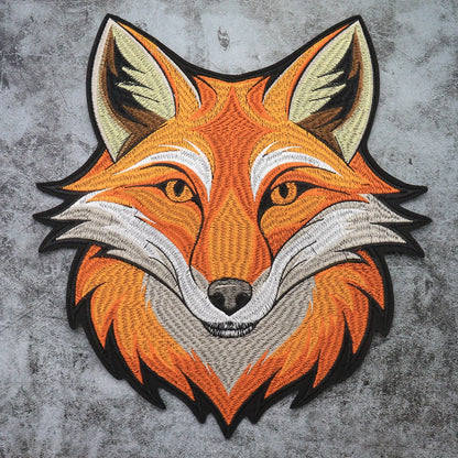 Mushroom Orange Foxes Motorcycle Embroidered Animal Patch Appliques Iron on Patches Badge Clothes Sewing