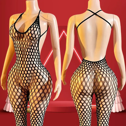 Sexy Women Transparent Fishnet Underwear Bodystocking Lingerie Erotic Costumes Suit