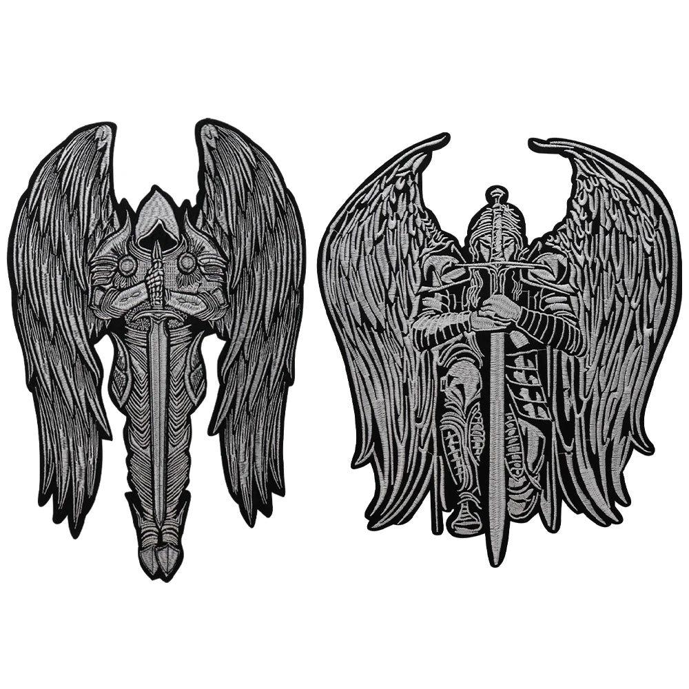 Military Generals w/ Sword Embroidered Patch Ancient Guardian Badges Ironing Sewing DIY on Clothes