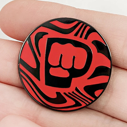 Gamer Pew Die Pie Red fist Logo Enamel Pin button Badge brooches