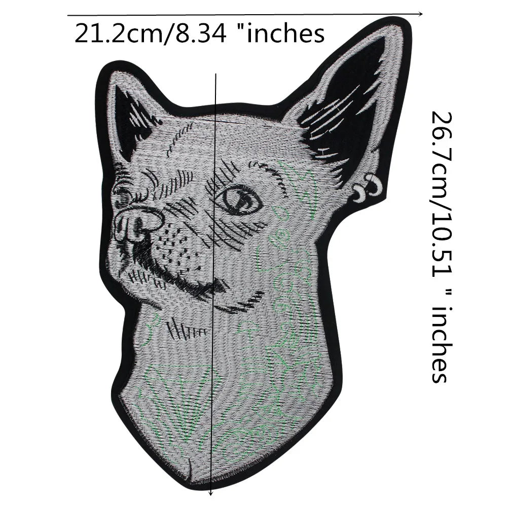 Embroidery Toad Crow Foxes Dog Animal Patch Appliques Iron on Patches Badge Clothes Sewing