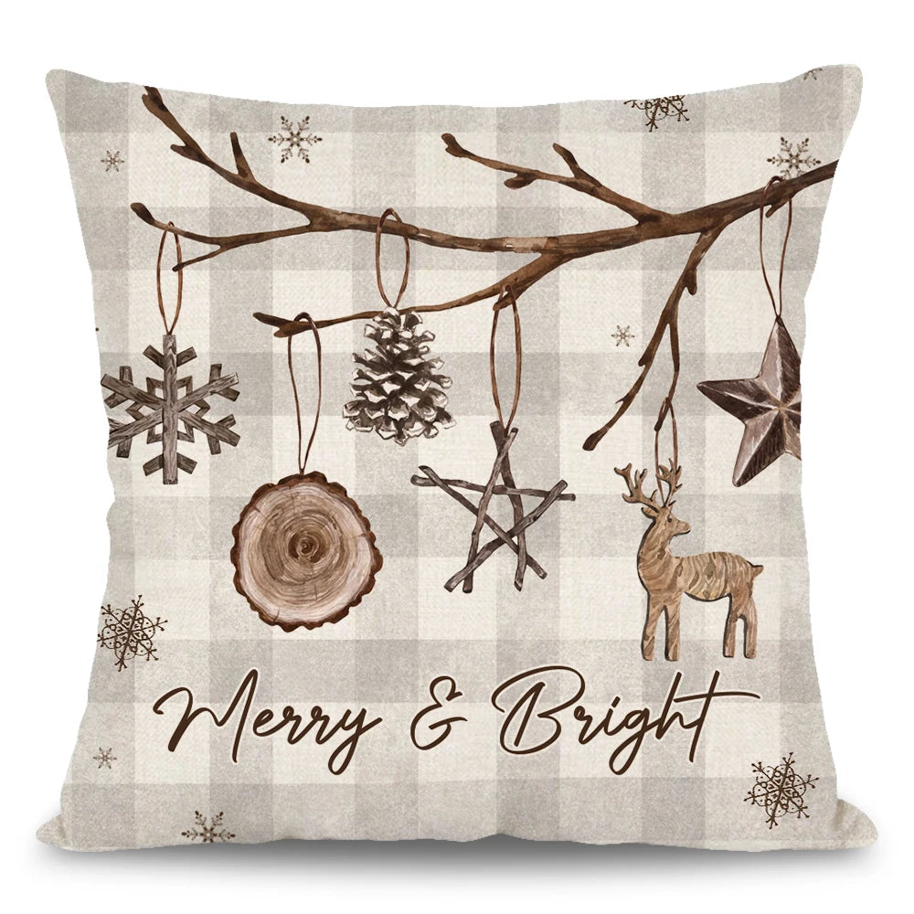 Christmas Tree Themed Pendant Decor Pattern Cushion Cover Pillowcase