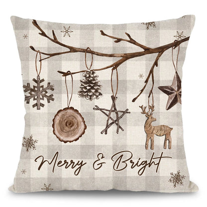 Christmas Tree Themed Pendant Decor Pattern Cushion Cover Pillowcase