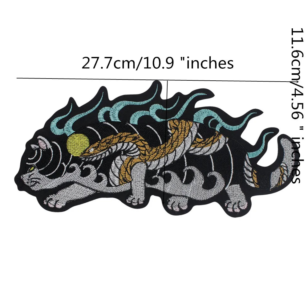 Toad Crow Foxes Dog Animal Embroidery Patch Applique Punk patches for clothing Iron On badges