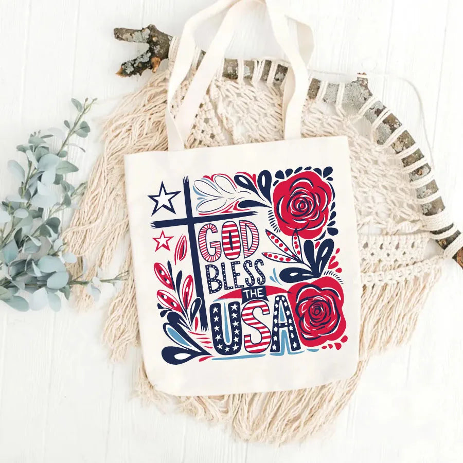 God Bless The USA America 4th of July DIY Iron-On Heat Transfer Sticker Decal T-shirts Sweatshirts Bag Clothes Decor