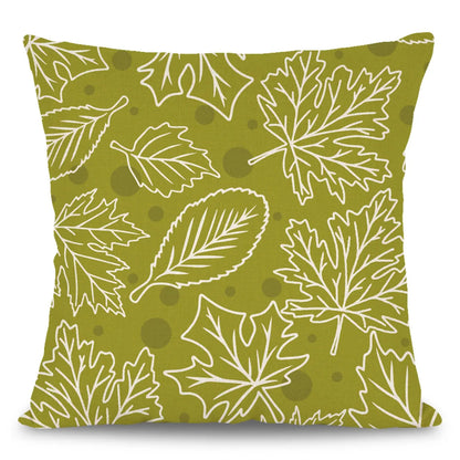 Maple Leaf Polka Dot Design Thanksgiving Cushion Cover Pillowcase Decor