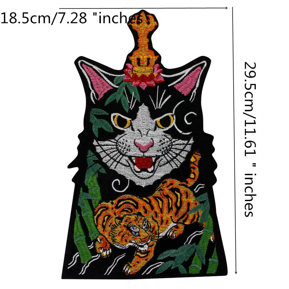 Catfish Embroidery Motif Patch Appliques Iron on Patches Badge Clothes Sewing