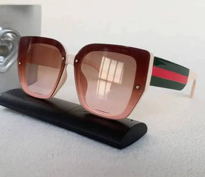 Men Women Mix Color Retro Designer Concave Shape UV400 Eyewear Sunglasses