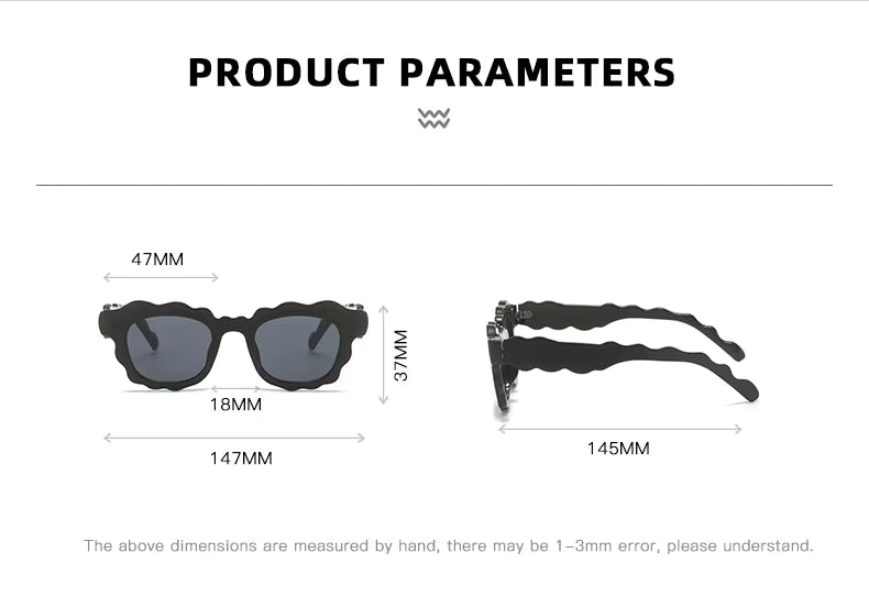 Men Women Retro Punk Shades UV400 Square Sunglasses Glasses
