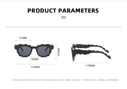 Men Women Retro Punk Shades UV400 Square Sunglasses Glasses
