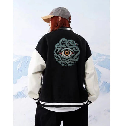 Large Embroidered Animal Multi Headed Snake Eyes Patch Iron on Clothes Patches DIY Biker Badge