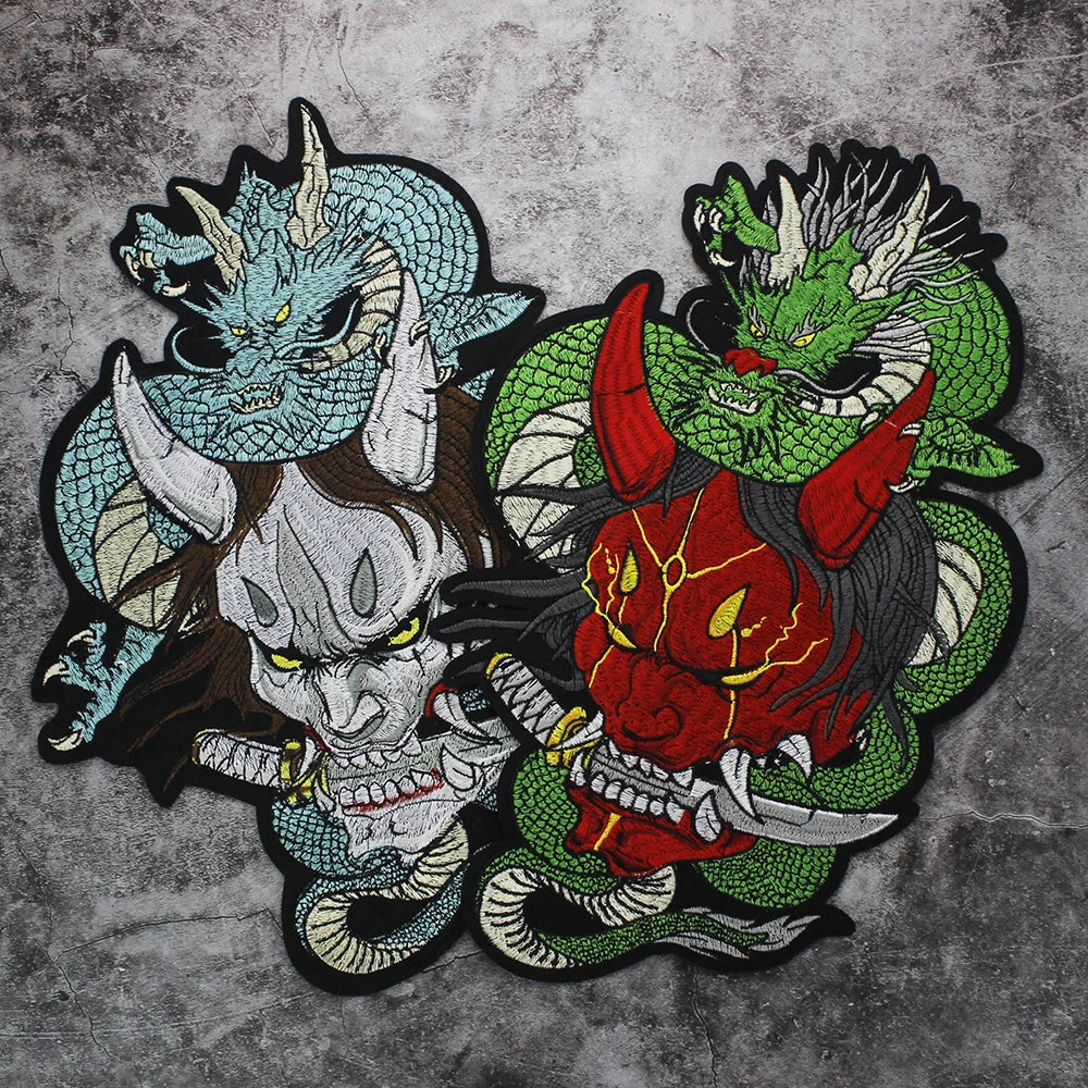 Embroidery Dragon Patch Appliques Iron on Patches Badge Clothes Sewing