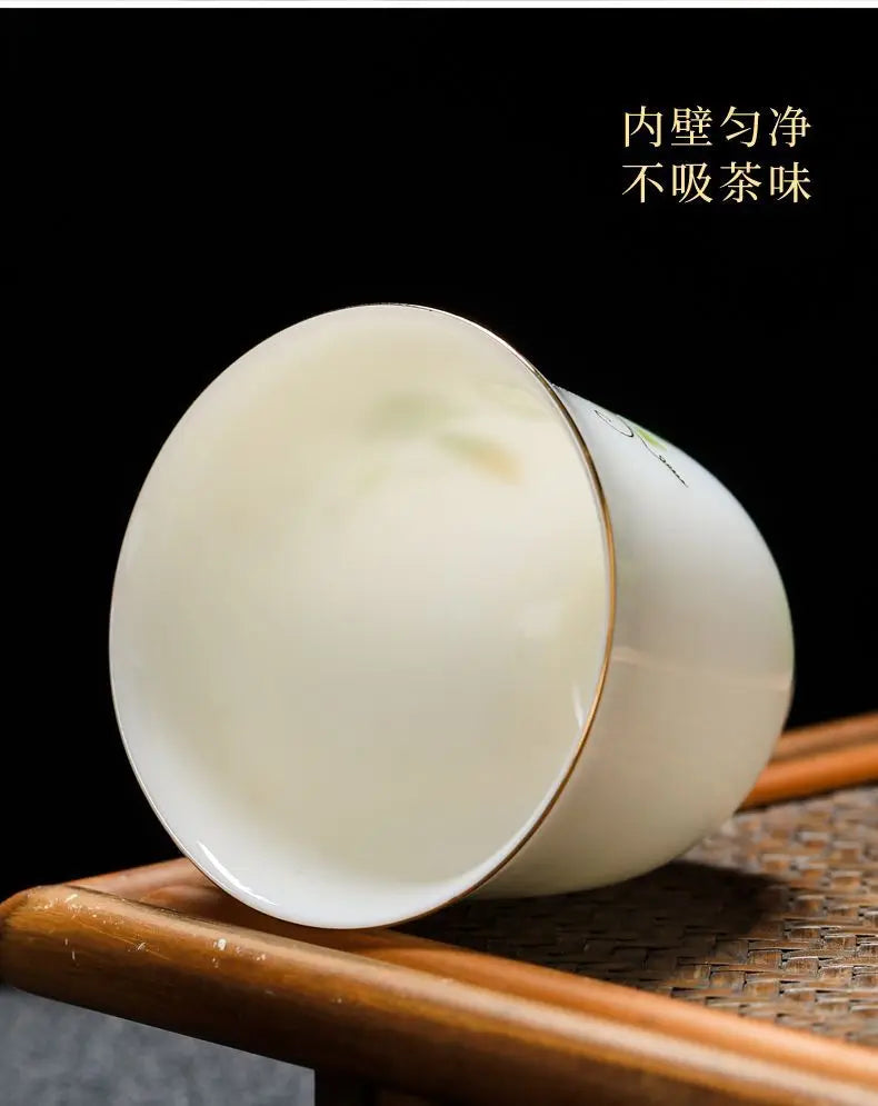 50ml/80ml White Porcelain Chinese Teahouse Master Ceramics Tea Bowl Kung Fu Sake Cup