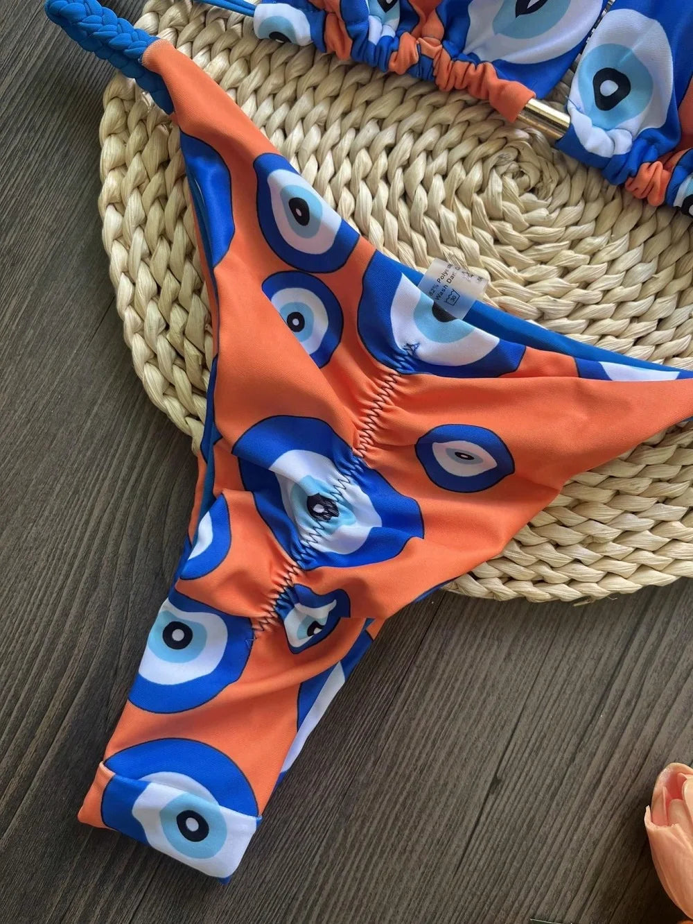 Sexy Women Swimsuit Print Bandage Bikini Two-piece Triangle Swimwear Bathing Suit Brazilian Suit