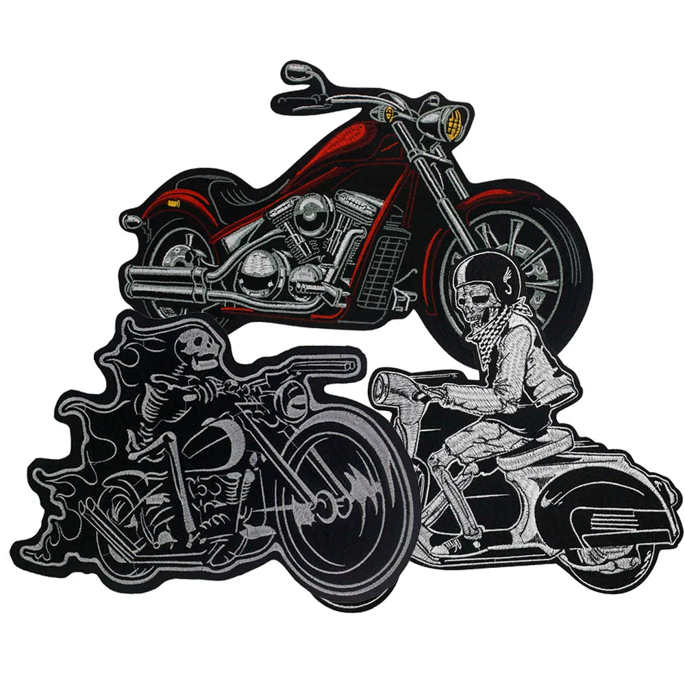 Independent Biker Rider Embroidery Patch Appliques Iron on Patches Badge Clothes Sewing