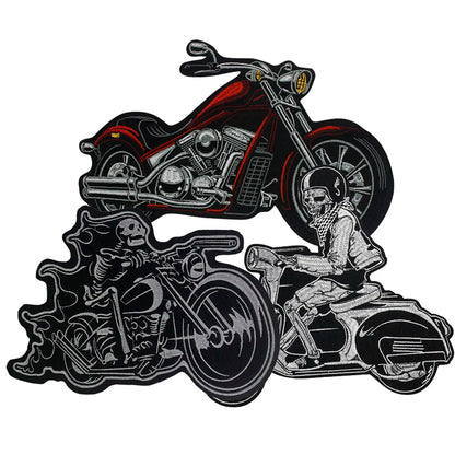 Independent Biker Rider Embroidery Patch Appliques Iron on Patches Badge Clothes Sewing