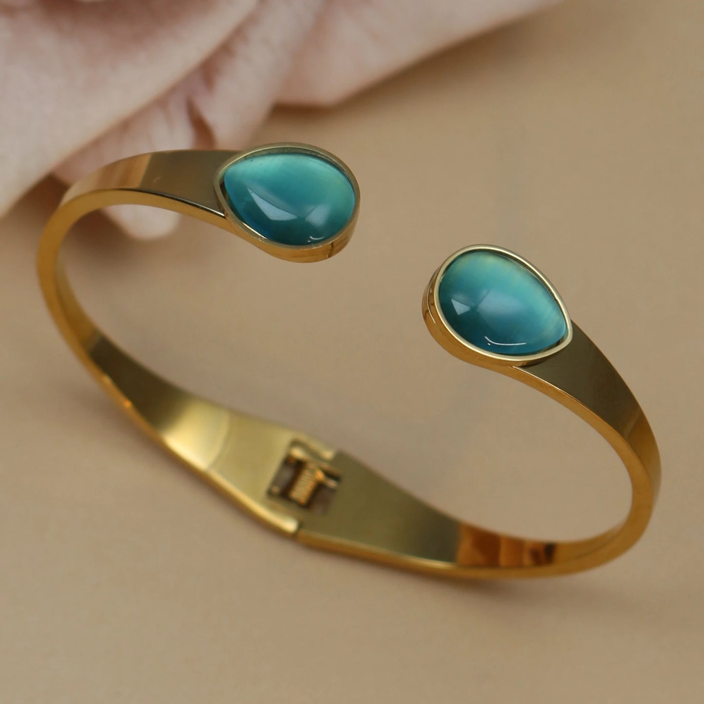 Fashion Opal Crystal Stainless Steel Women's Bracelet Bangles Gifts