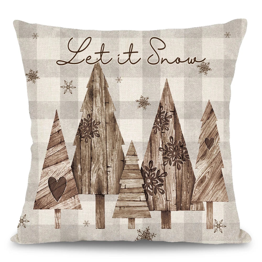 Christmas Tree Themed Pendant Decor Pattern Cushion Cover Pillowcase