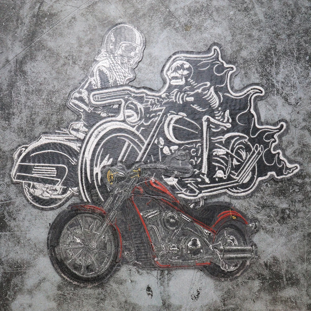 Independent Biker Rider Embroidery Patch Appliques Iron on Patches Badge Clothes Sewing