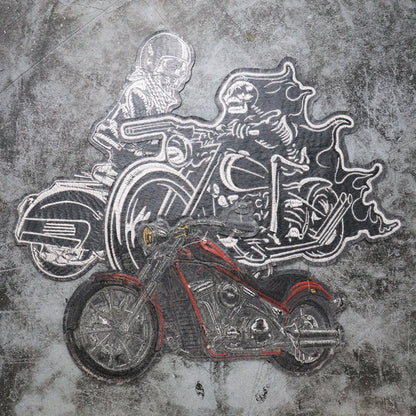 Independent Biker Rider Embroidery Patch Appliques Iron on Patches Badge Clothes Sewing