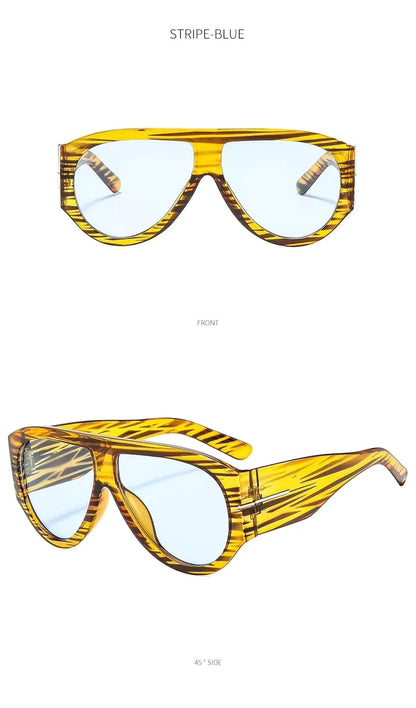 Y2K Women Men Vintage Fashion Designer Cat Eyes Oversized Sunglasses Glasses