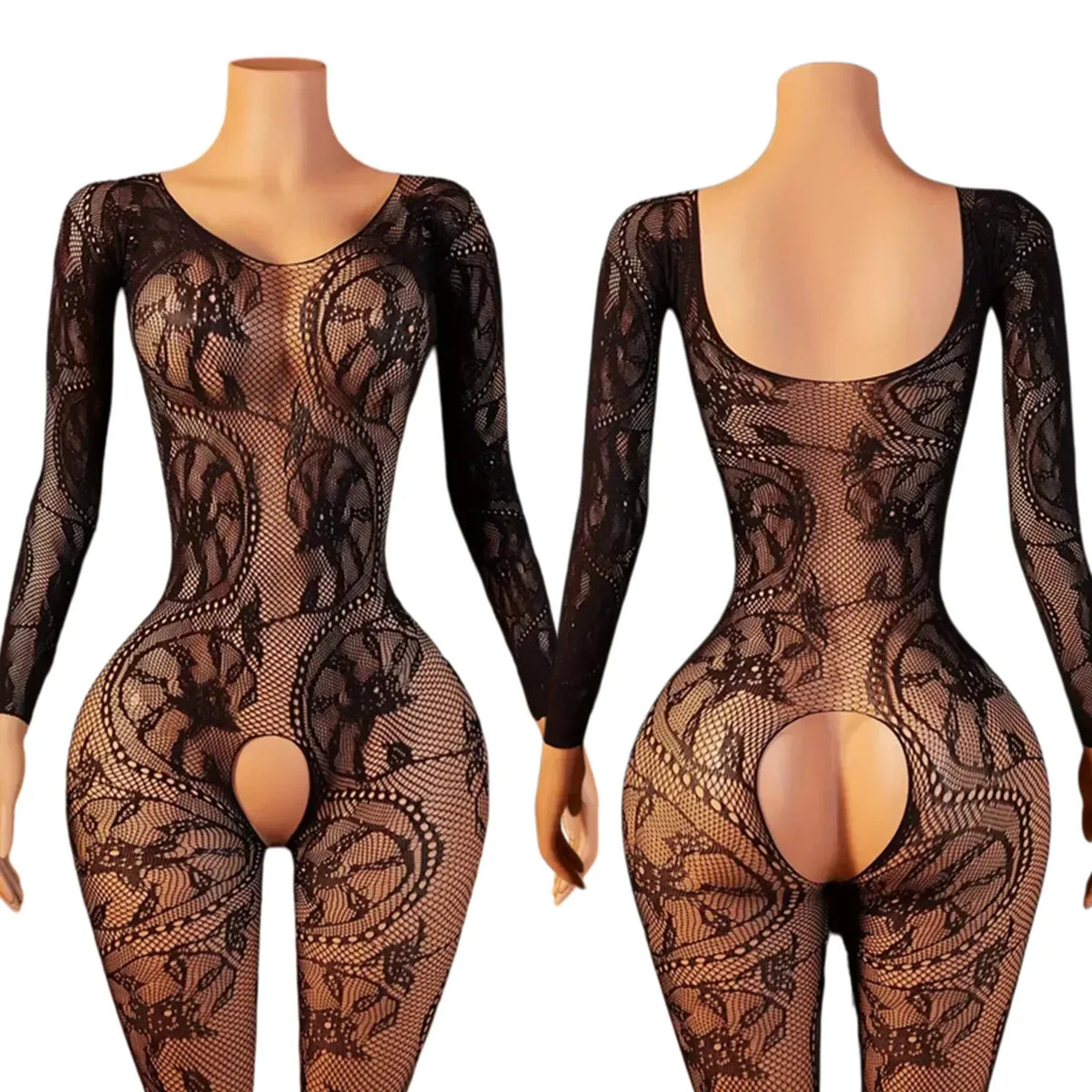 Sexy One pieces Bodysuit Crotchless Underwear Sleeveless Catsuit Sleepwear Erotic Lingerie Bodystockings