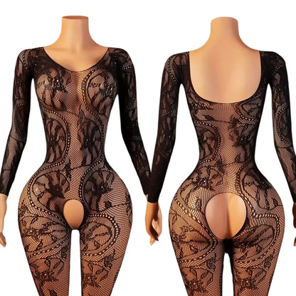 Sexy One pieces Bodysuit Crotchless Underwear Sleeveless Catsuit Sleepwear Erotic Lingerie Bodystockings