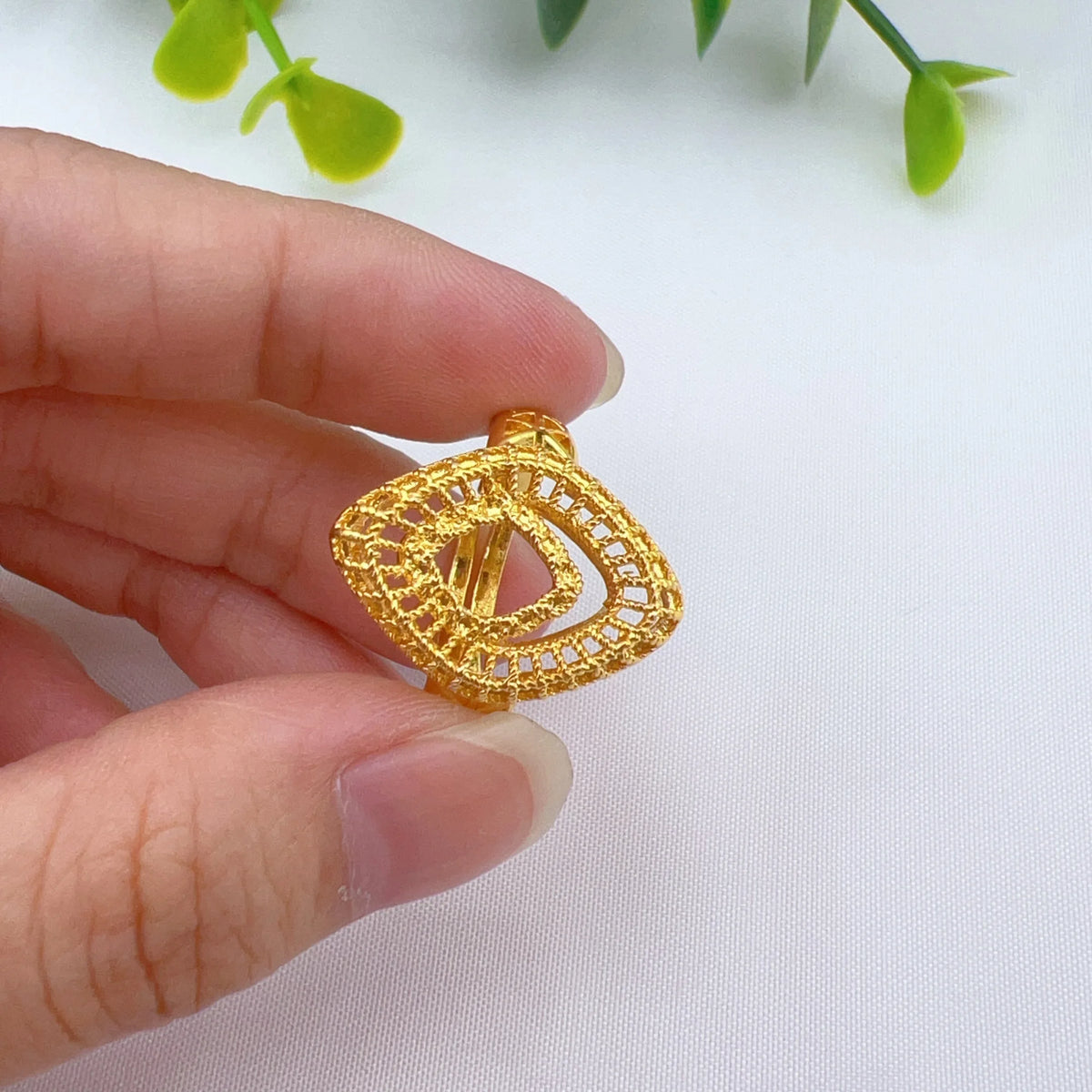 24K Gold Plated Women Wedding Dubai African Indian Brazilian Pendant Necklace Earrings