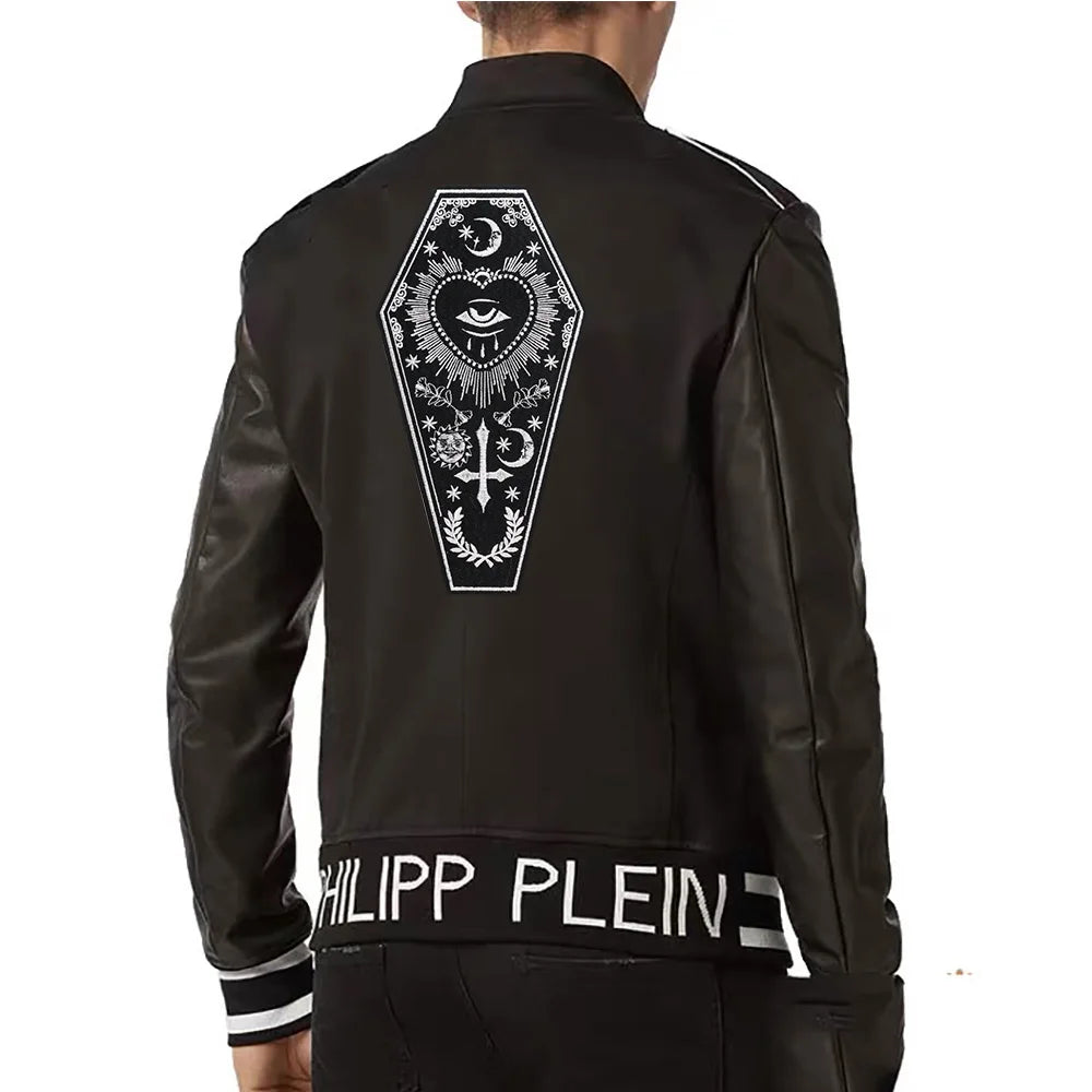 Big Cross Skull Gothic Punk Rock Iron on Patches Embroidered Crown Skull Patch Clothes Sewing Stickers