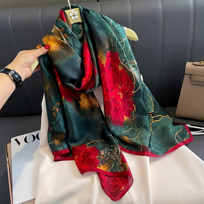 180X90cm Women Four Seasons Bandanna Designs Square Wrap Shawl Scarf Scarves kkL2