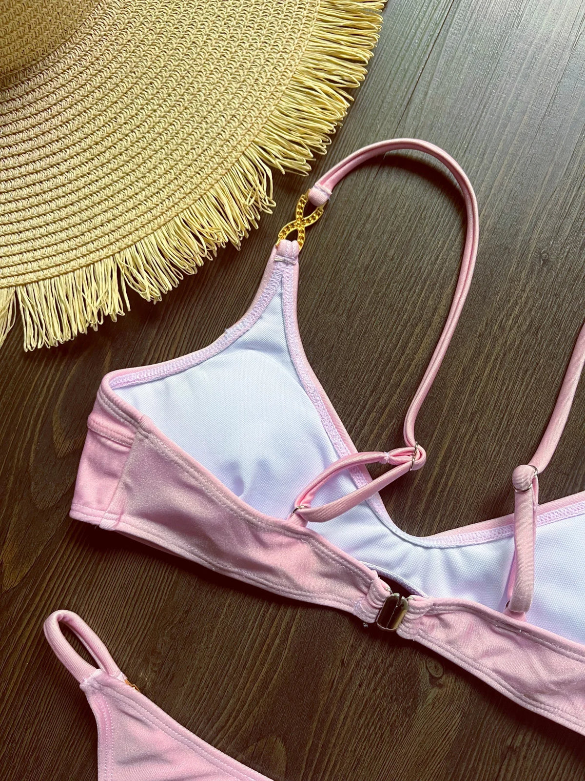 Push Up Two-Piece Sexy Bikini Hollow Out Swimsuit String Low Waist Swimwear Suit