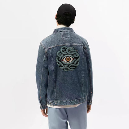 Large Embroidered Animal Multi Headed Snake Eyes Patch Iron on Clothes Patches DIY Biker Badge