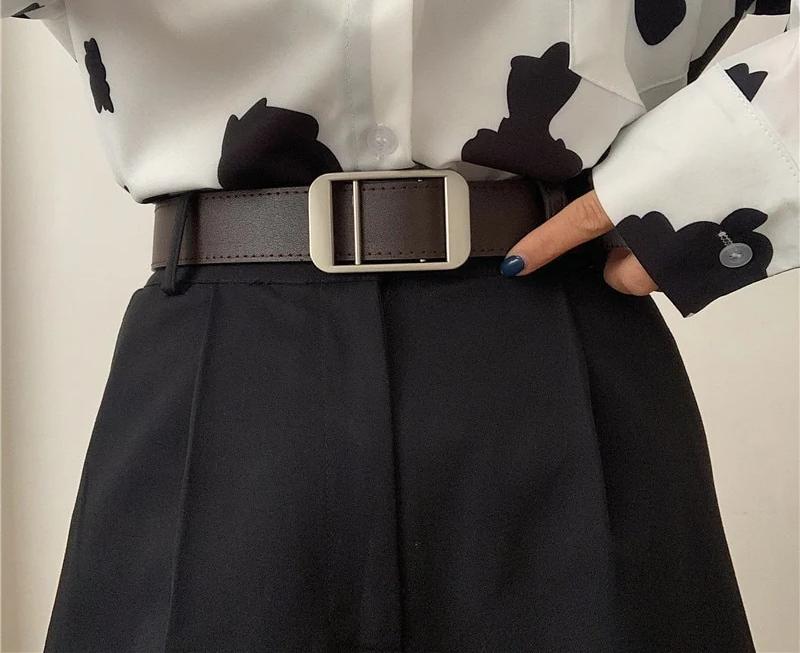 Unisex Leather No-Hole Buckle Designer Waist Fashion Belts