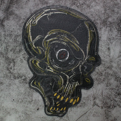 Dice Skull Patches Iron on Embroidered Patch for Clothes DIY Sewing Applique