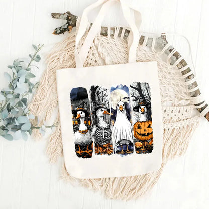 Halloween Ghost Goose Autumn DIY Iron-On Heat Transfer Sticker Decal T-shirts Sweatshirts Pillowcase Bag Clothes Decor