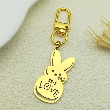 Women Men Kpop Lil Peep Rabbit Sad Stainless Steel Chain Necklace Pendant