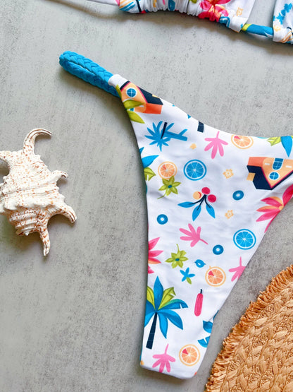 Women Printed Triangle Bikini Push Up Brazilian Swimwear Bikinis Padded Swimsuit Thong Bathing Suit