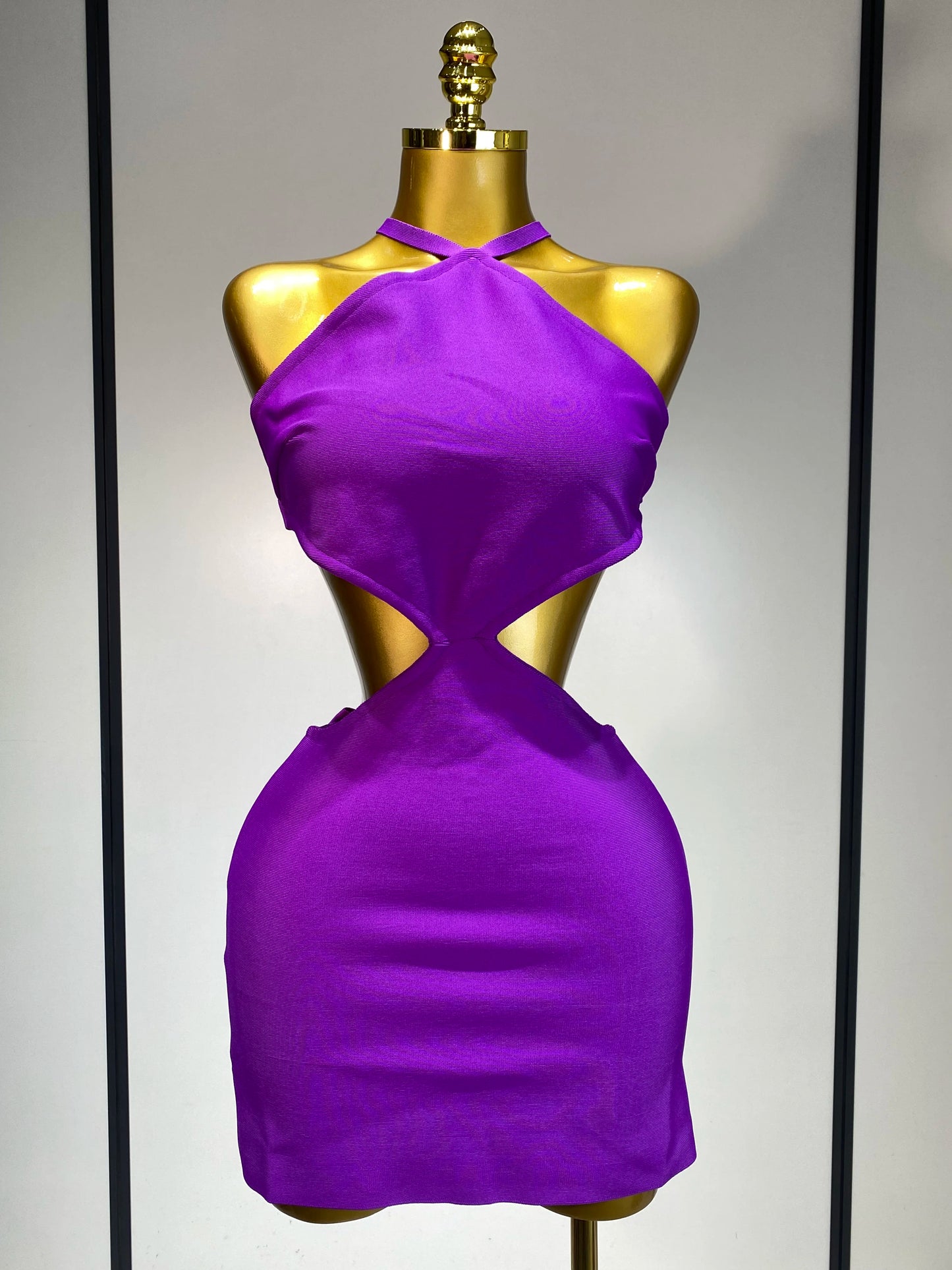 Sexy Backless Cut Out Bow Tie Bandage Celebrity Evening Party Birthday Dress